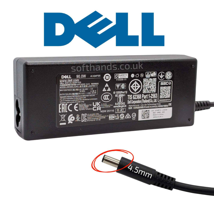 Dell Inspiron 15 7000 (7506) 2-in-1 (Silver) 90W Adapter 4.5mm - Next Day Delivery & 12-Month Warranty