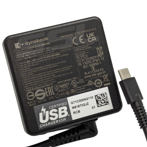 Dynabook 20V 3.25A USB-C 65W Adapter
