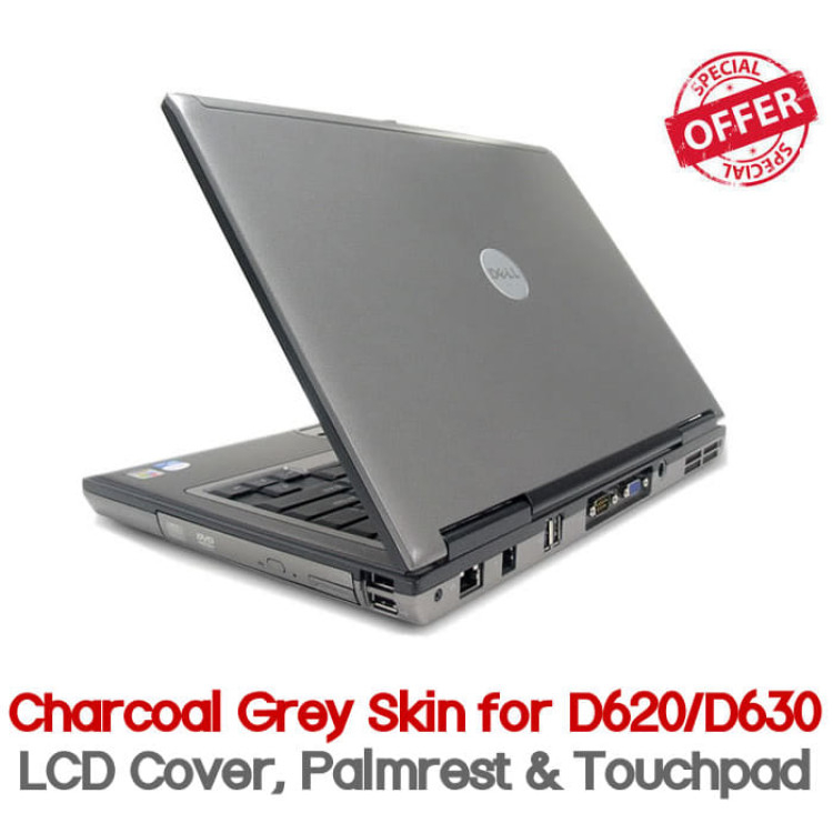 Dell Latitude D620 D630 Charcoal Grey Vinyl Skin - Next Day Delivery & 12-Month Warranty