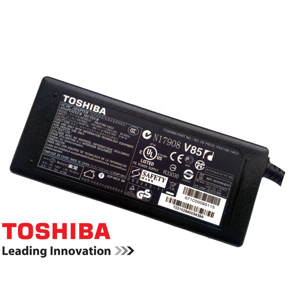 Genuine Toshiba 19V 4.7A 90W Laptop Charger - Next Day Delivery & 12-Month Warranty