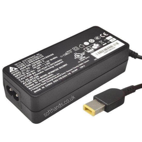 Lenovo 65W Slim Flat Tip Laptop Charger - Next Day Delivery