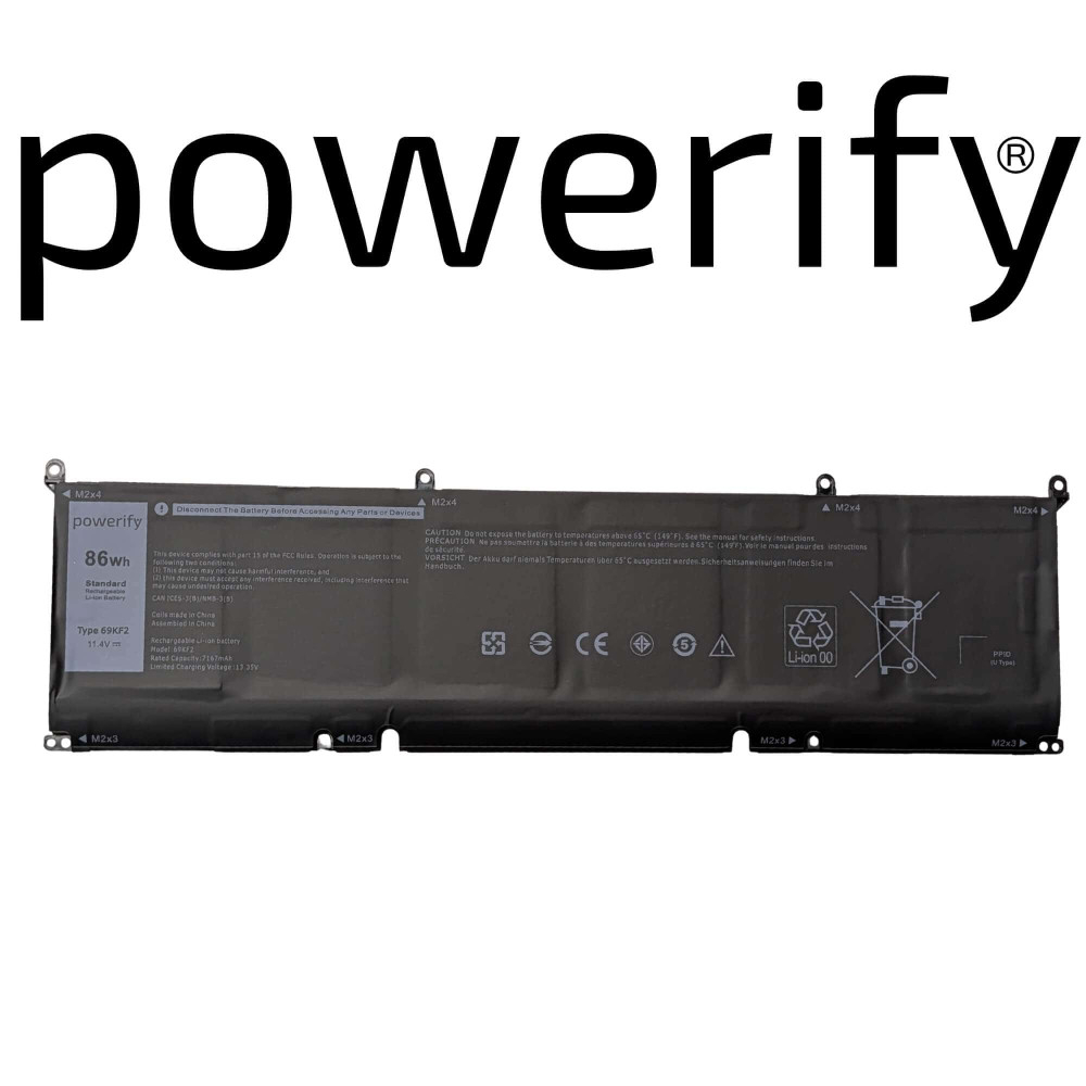 Dell 70N2F Original 11.4V 82Wh Battery - Next Day Delivery & 12-Month Warranty
