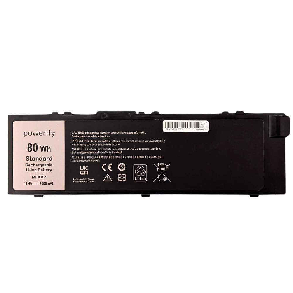 Dell 0FNY7 Precision 80Wh Replacement Battery - Next Day Delivery & 12-Month Warranty