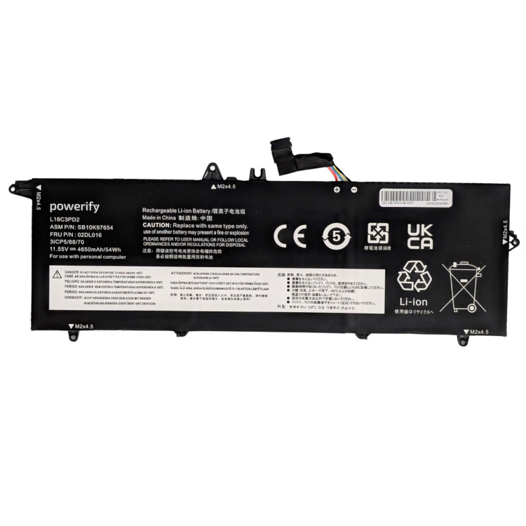 Lenovo 5B10W51836 Replacement Battery 54Wh - Next Day Delivery & 12-Month Warranty