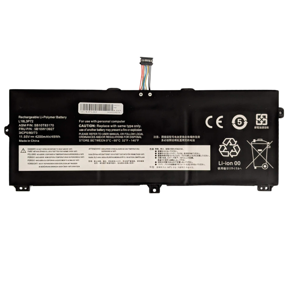 Replacement Battery for Lenovo ThinkPad X13 Yoga X390 49Wh - Next Day Delivery & 12-Month Warranty