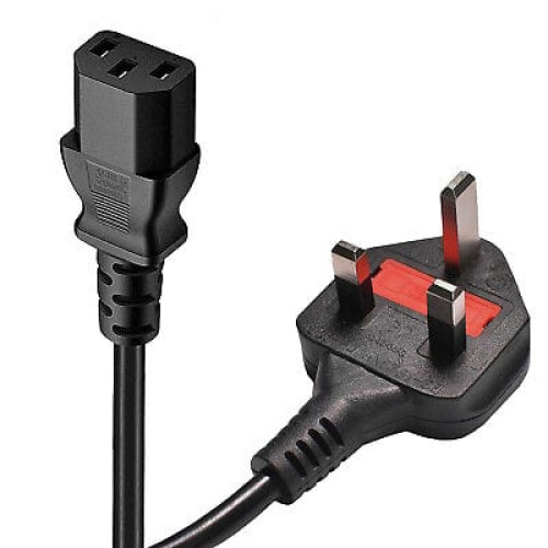 0.5m UK C13 Power Cable Kettle Lead