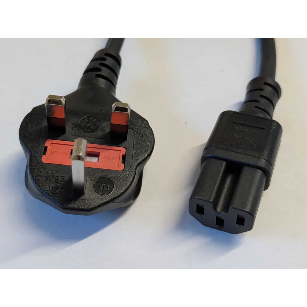 2M Hot Conditioned IEC C15 Power Cable - Next Day Delivery & 12-Month Warranty