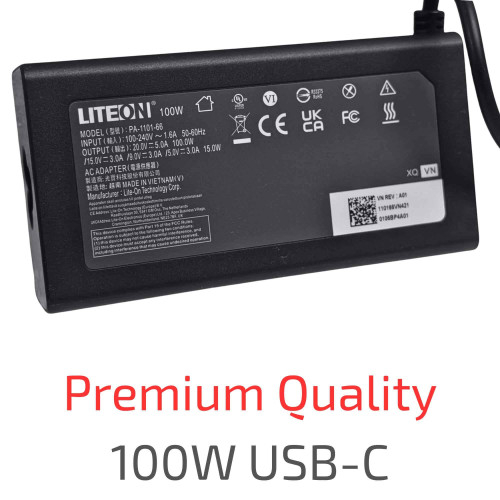 Premium Quality 100W USB-C Adapter for Apple Lenovo HP