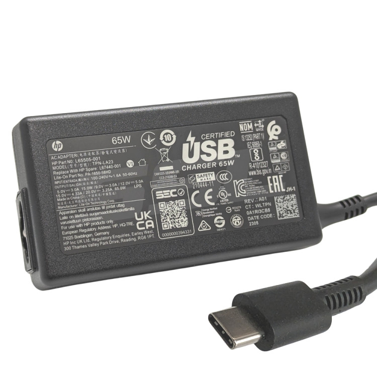 HP EliteBook 840 G10 65W USB-C Adapter - Next Day Delivery & 12-Month Warranty
