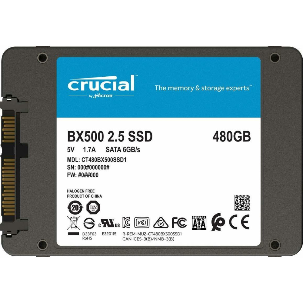 Crucial BX500 480GB 2.5" SSD Drive