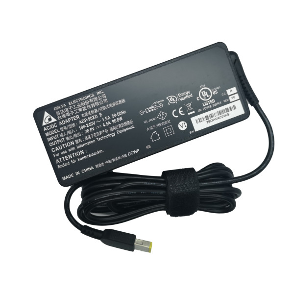 Lenovo 20V 4.5A 90W Slim Tip Laptop Charger - Next Day Delivery