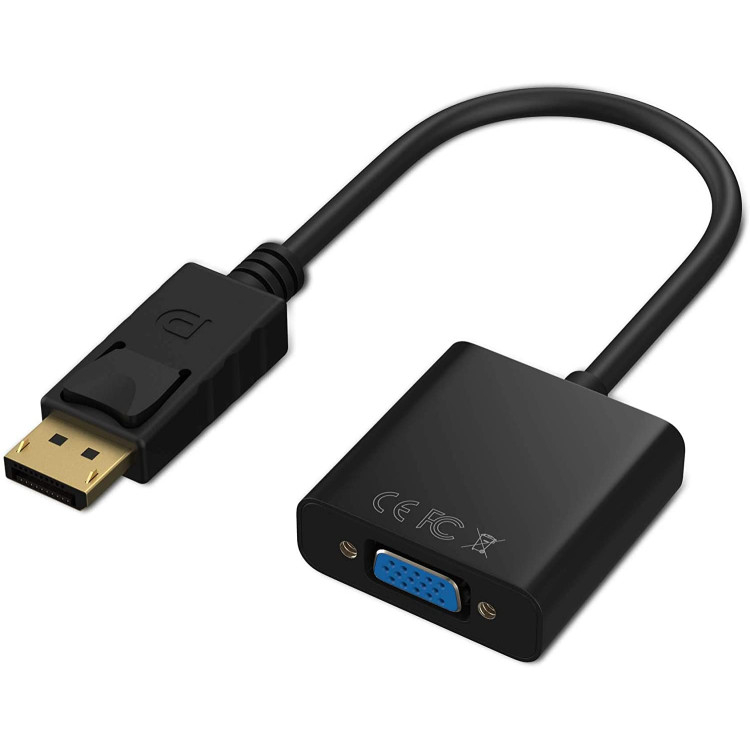 Display Port to VGA Adapter - Next Day Delivery & 12-Month Warranty