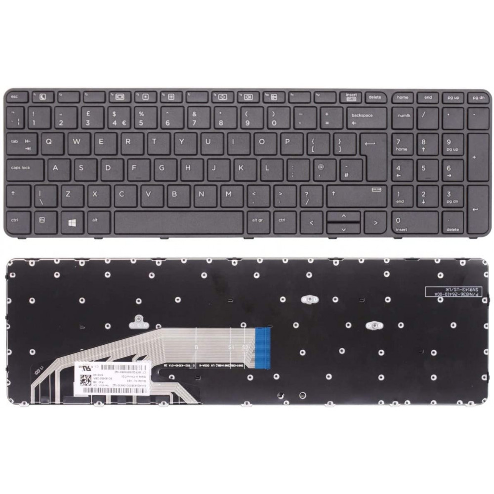 HP ProBook 450 G3 UK Keyboard - 827028-031, 818249-031