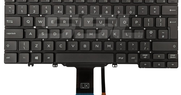 Backlit Toetsenbord Voor Dell Latitude 3300, 5200, 5300, 7200, 7300, 7420, 5430 & Meer (UK, Verlicht)