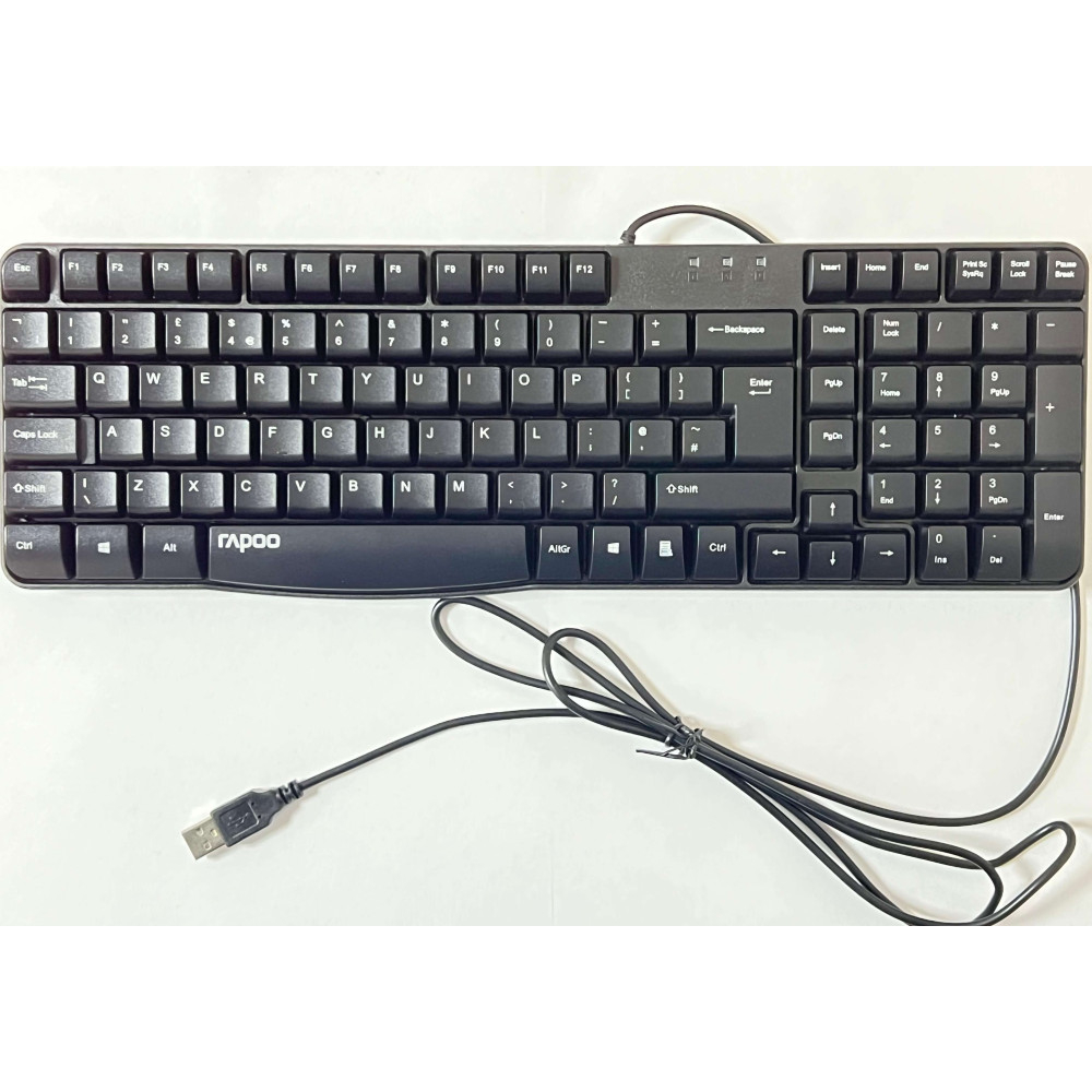 Rapoo USB Desktop UK Keyboard N2400 - Next Day Delivery & 12-Month Warranty