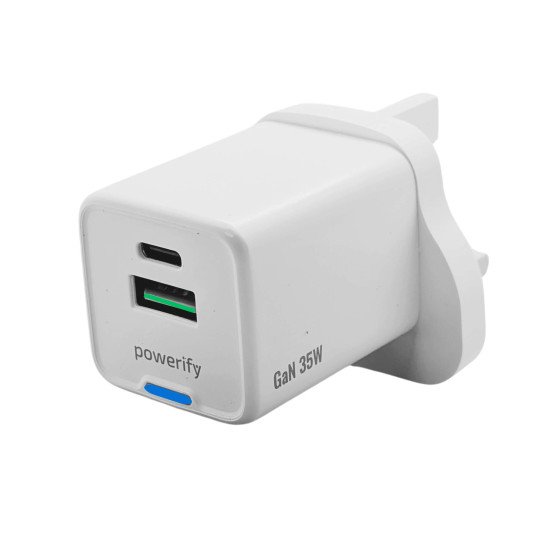 Powerify 35W GaN Adapter 2 Ports - Next Day Delivery