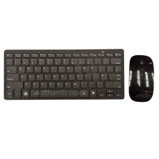 Compact Mini Wireless Keyboard & Mice Black