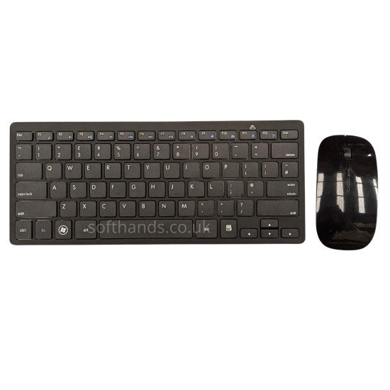 Compact Mini Wireless Keyboard & Mice Black - Next Day Delivery