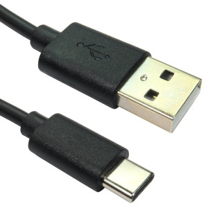 USB A to USB C Cable 1M Black
