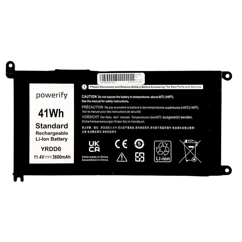 Dell Inspiron 15 3581 3582 3584 5584 5590 41Wh Battery YRDD6 - Next Day Delivery & 12-Month Warranty