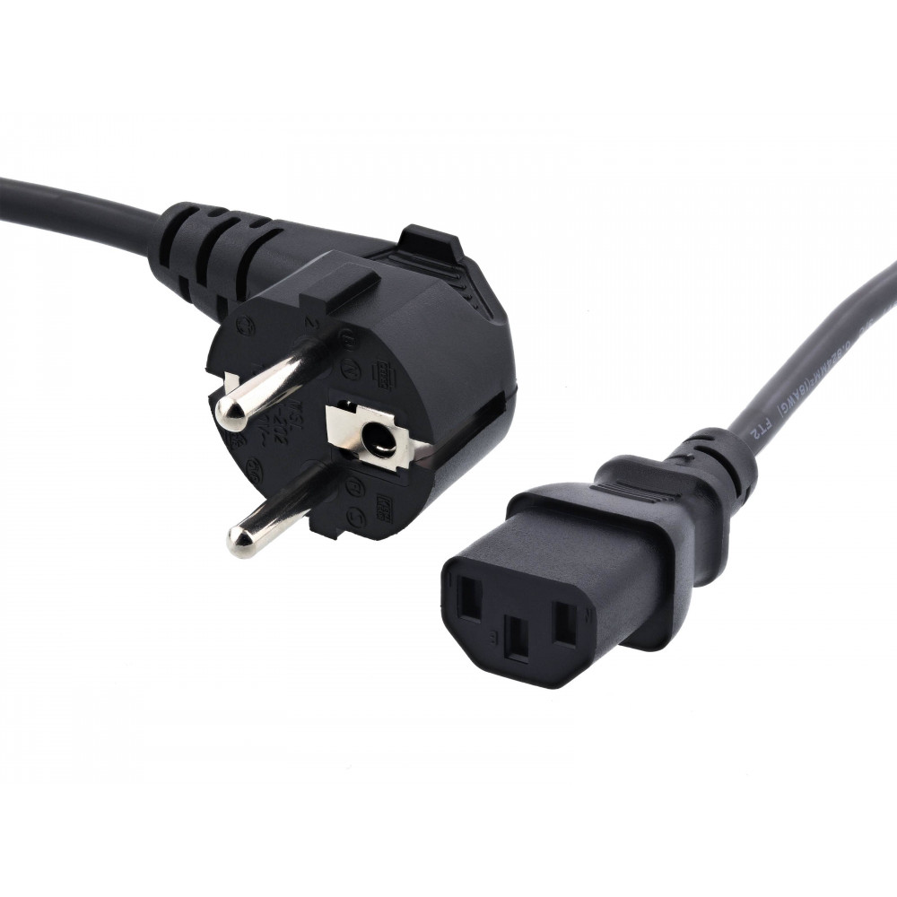 Euro Plug to C13 Kettle PC Power Cord
